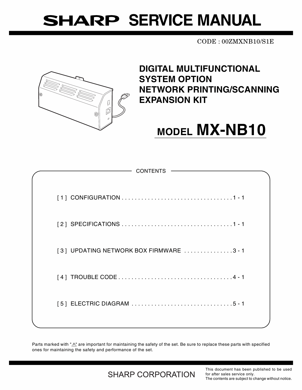 SHARP MX NB10 Service Manual-1